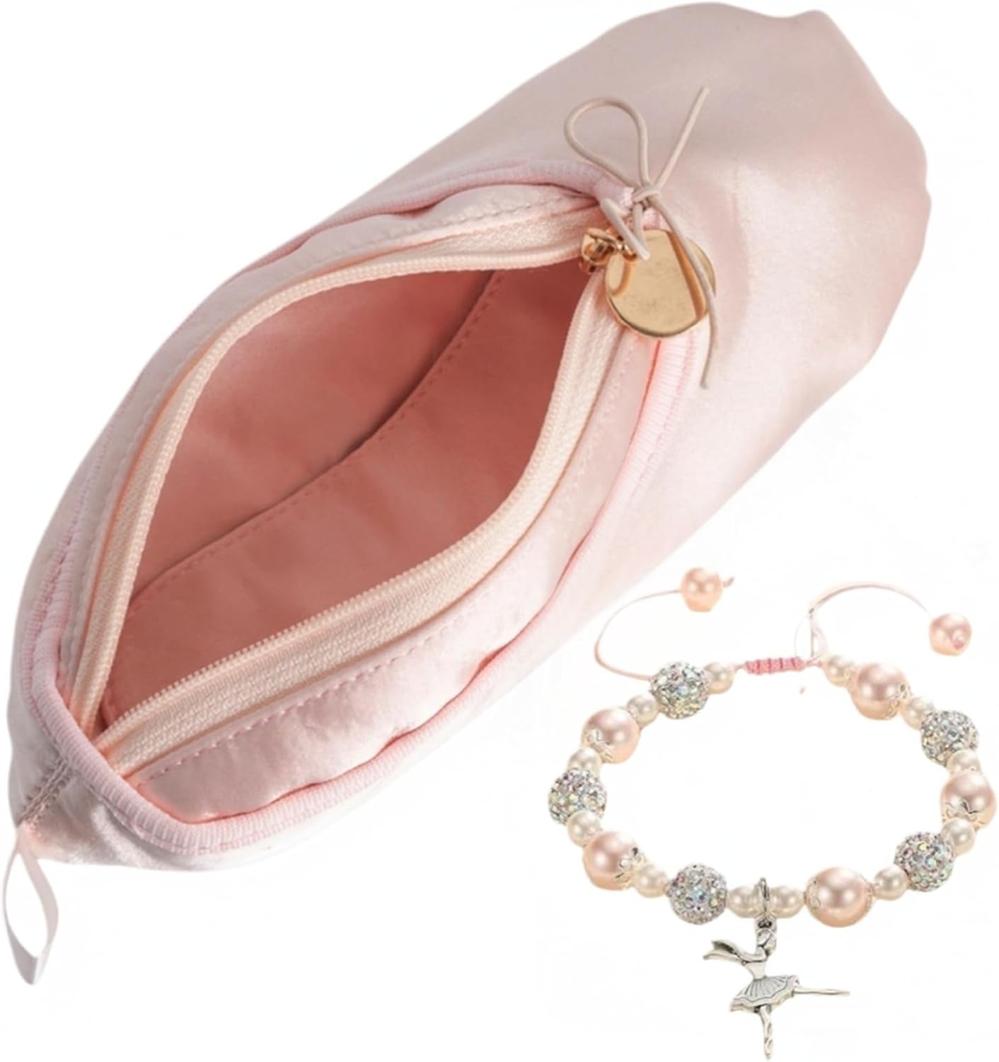 Pink Ballet Dance Shoe Makeup Bag - Ballerina Slipper Pouch for Girls & Women | Perfect Recital Gift