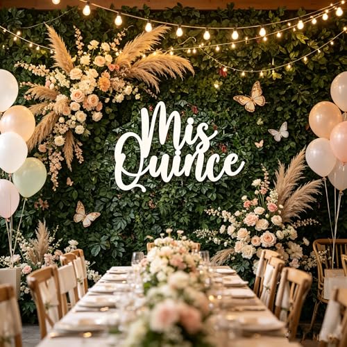 Mis Quince Wooden Sign - Elegant Quinceañera Party Decor
