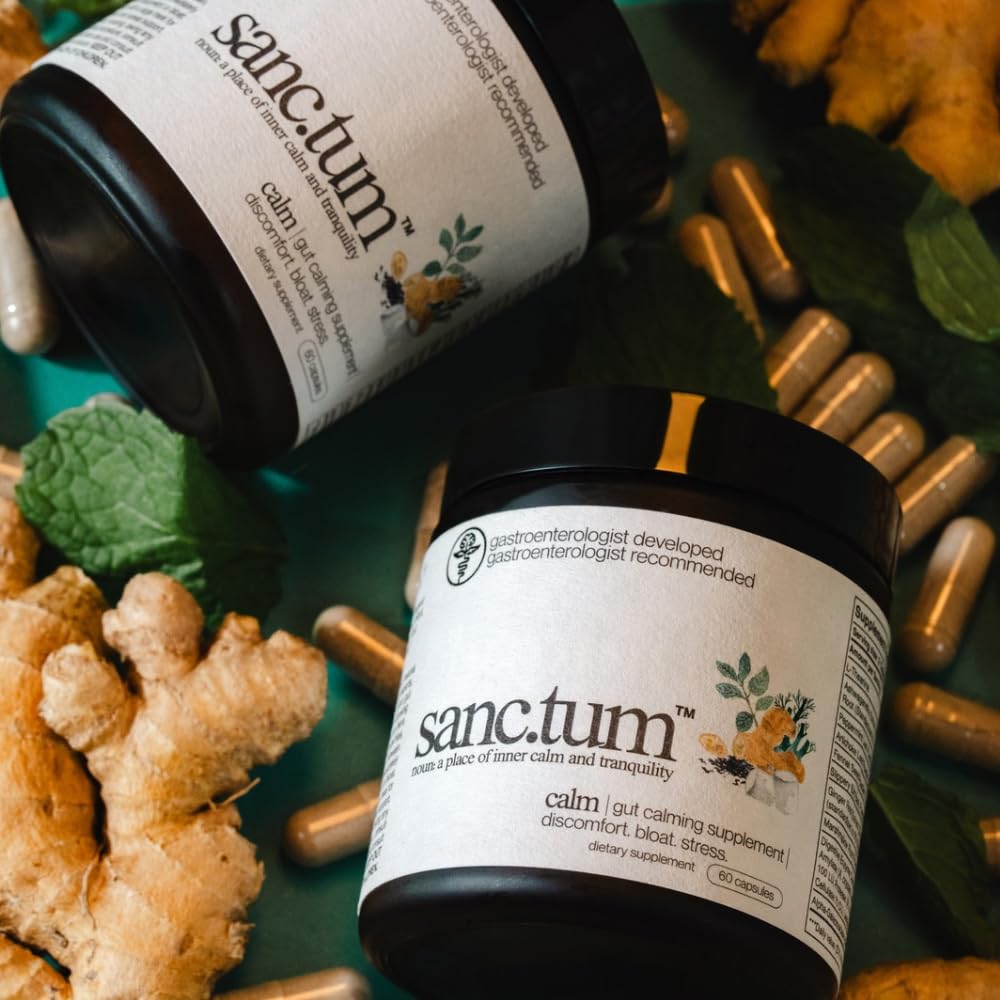 Sanctum™ Physician Formulated & Physician Recommended Gut Calming Supplement for Discomfort, Bloating, and Stress