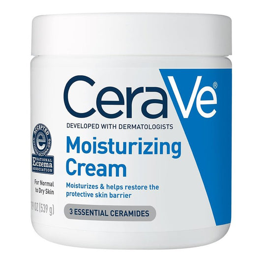CeraVe Moisturizing Cream - Hydrating Body & Face Moisturizer with Hyaluronic Acid | 19 Ounce, Oil-Free, Fragrance-Free