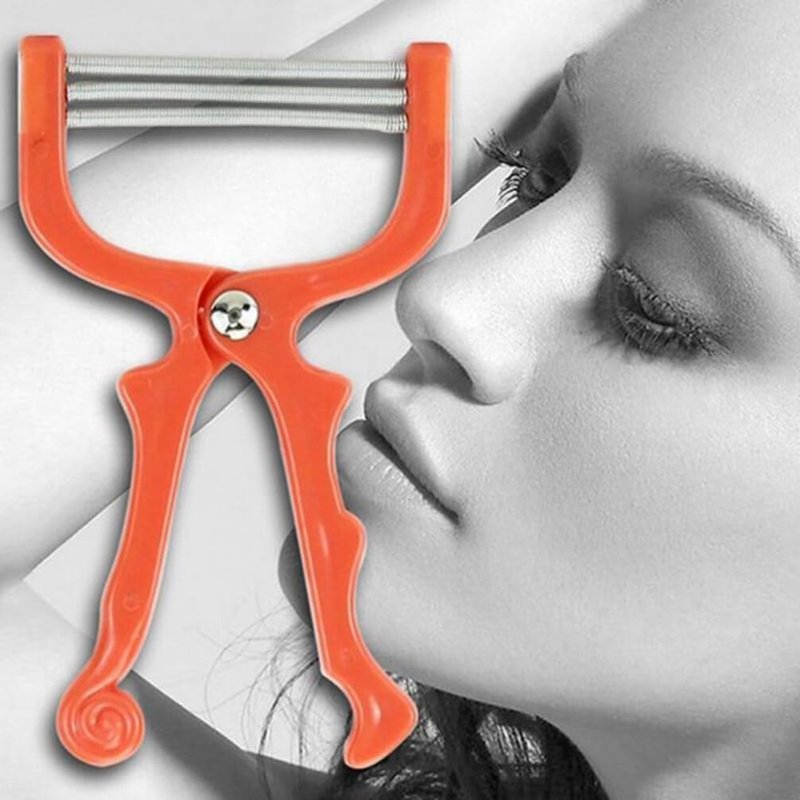minkissy Manual Facial Hair Removal Spring Epilator for Women Portable Face Hair Plucker Threader Tool for Precise Removal on Forehead Cheeks Upper Lip Chin