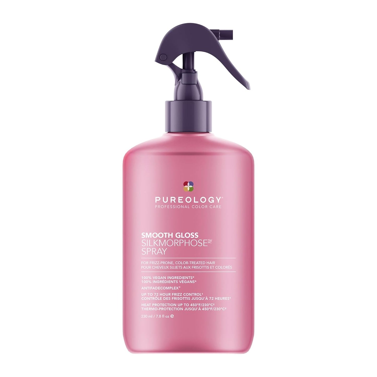 Pureology Smooth Gloss Silkmorphose Spray - Heat-Activated Frizz Control Treatment for Color-Treated Hair | Vegan, Adds Shine