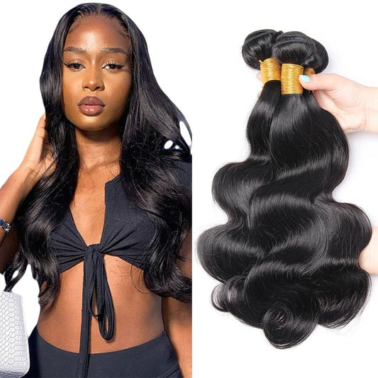Human Hair Bundles Body Wave 3 Bundles Natural Black Body Wave Human Hair Bundles 16 18 20 inch Brazilian Bundle Human Hair Weave
