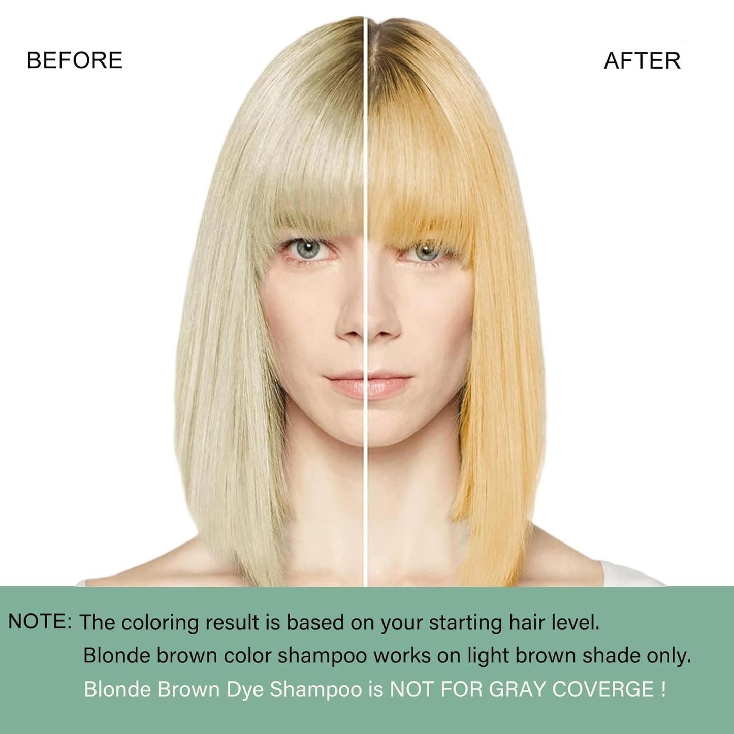 Blonde Brown Hair Color Shampoo - Instant 3-in-1 Hair Dye for Men & Women | Long-Lasting Results