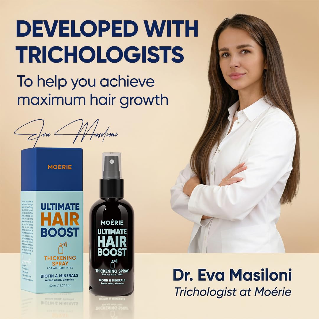 Moerie Hair Growth Serum Spray - Biotin & Rosemary Formula for Thinning Hair | Scalp Care & Regrowth Solution