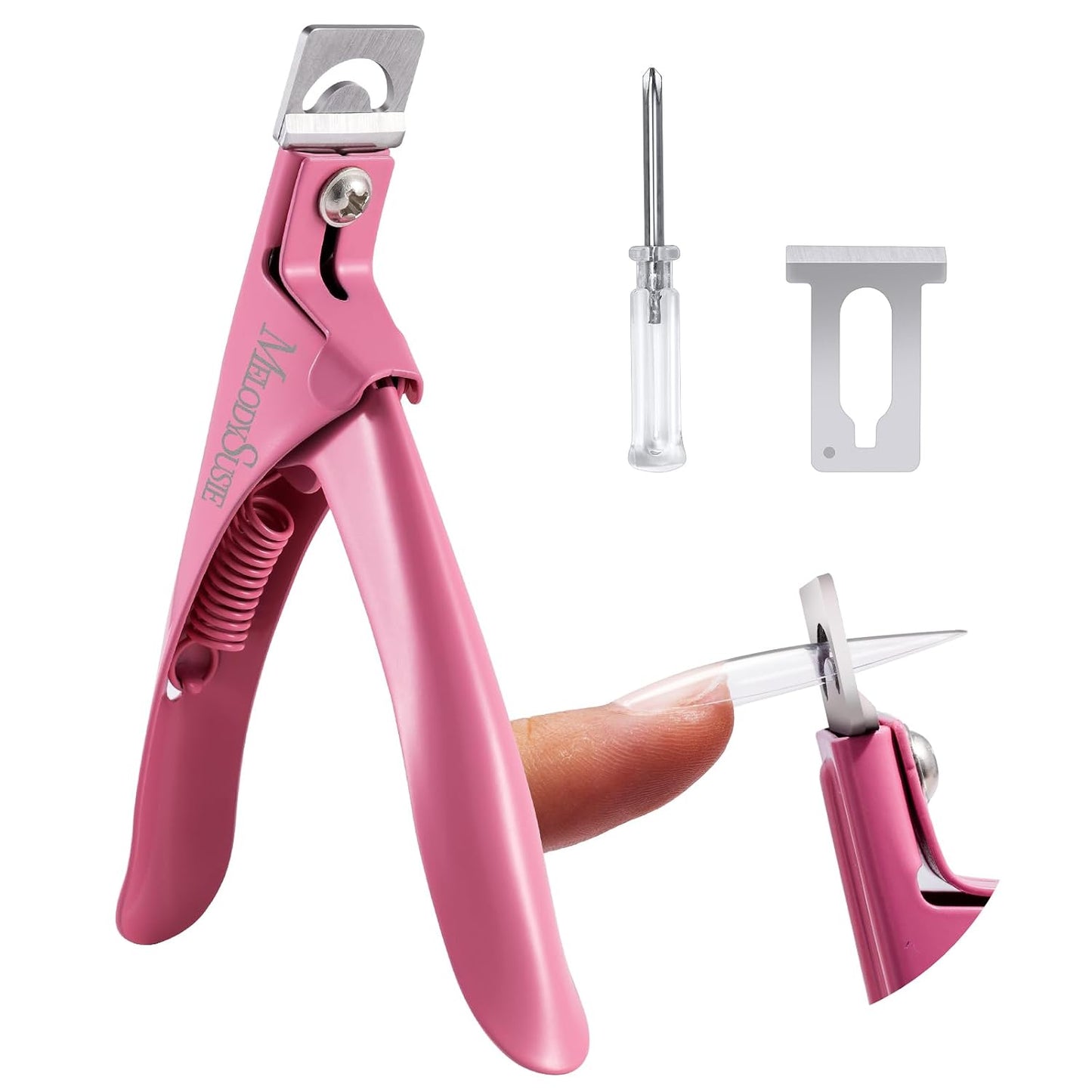 Acrylic Nail Clippers - Adjustable Stainless Steel Trimmer for Fake Nails | Manicure Tool in Plum