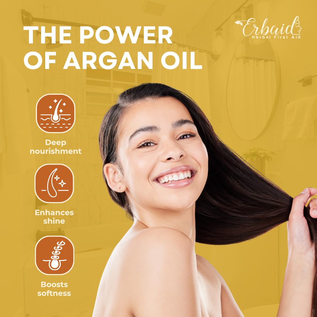 Argan Oil Shampoo Bar – Natural Shampoo Bar for Hair, Hydrating Solid Shampoo Bar for Soft, Shiny, Healthy-Looking Hair – Aloe Vera, Oat Protein – Plastic Free, Travel Friendly Hair Soap – Made in USA