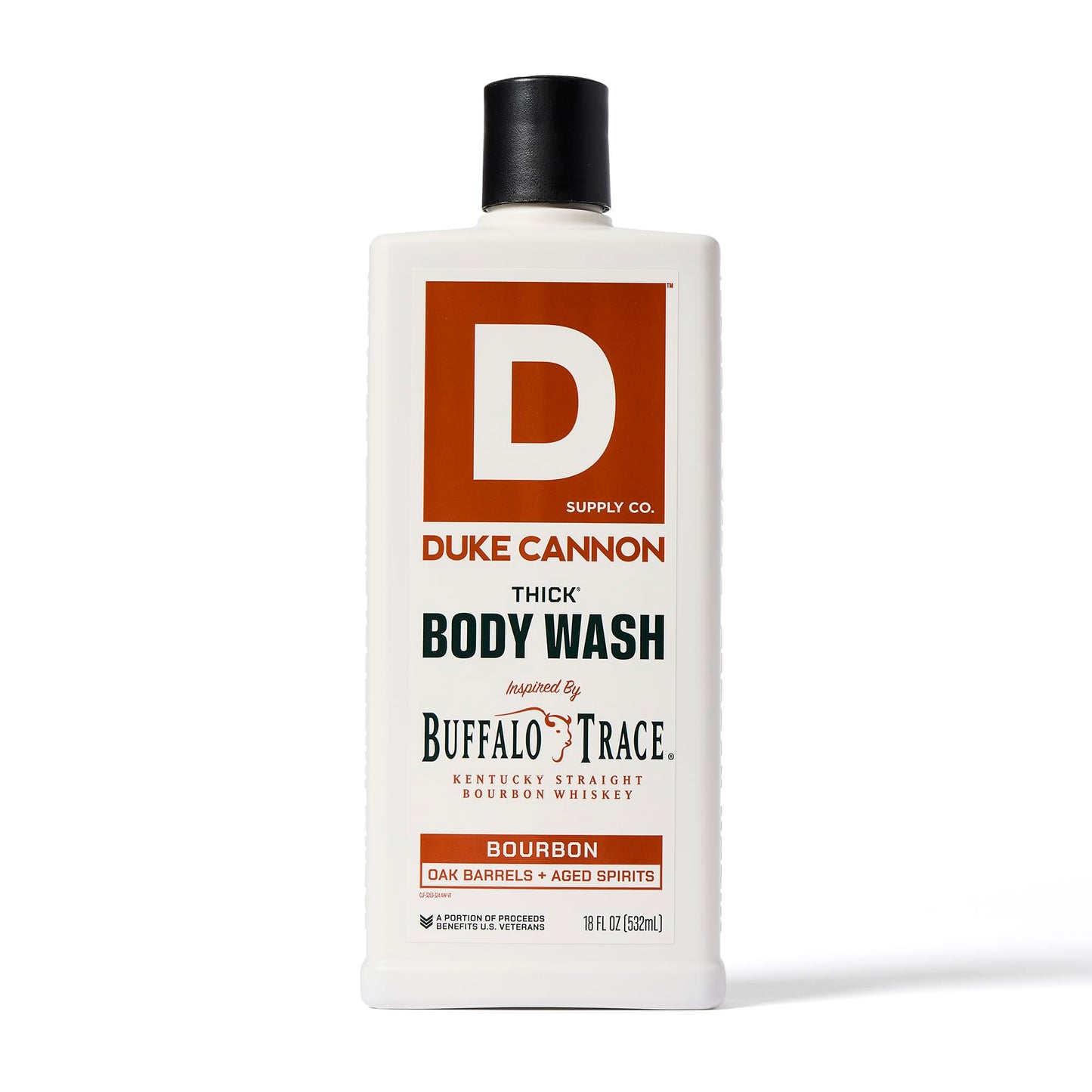 Duke Cannon Bourbon Soap, Body Wash & Beard Balm Bundle – 3 Pack with Buffalo Trace Bourbon, Oak Barrel Scent