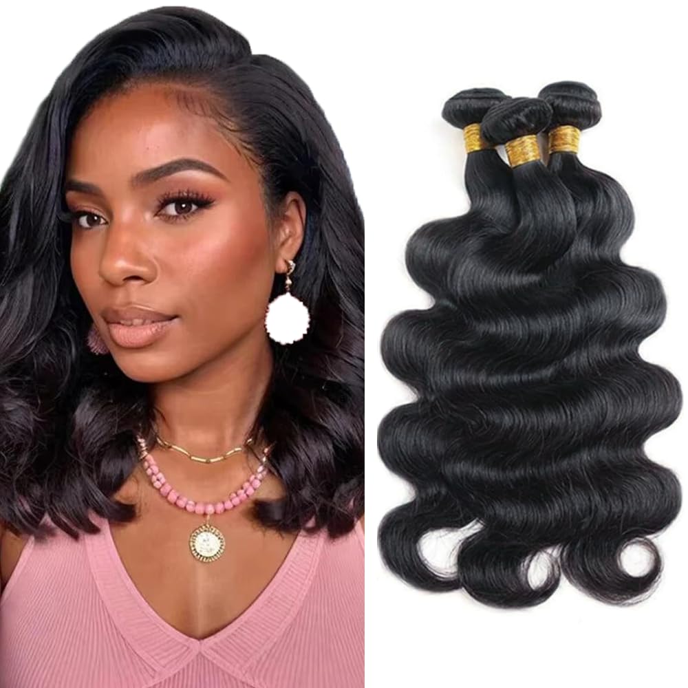 Auokmar 613 Blonde Human Hair Bundles Honey Blonde Body Wave 1 Bundle Double Weft Peruvian 8A Virgin Remy Hair Extensions 163g