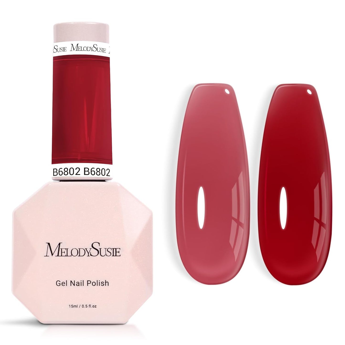 MelodySusie Nude Gel Nail Polish - Milky Pastel Color, 0.5 Fl. Oz | Soak Off UV LED for DIY Manicure
