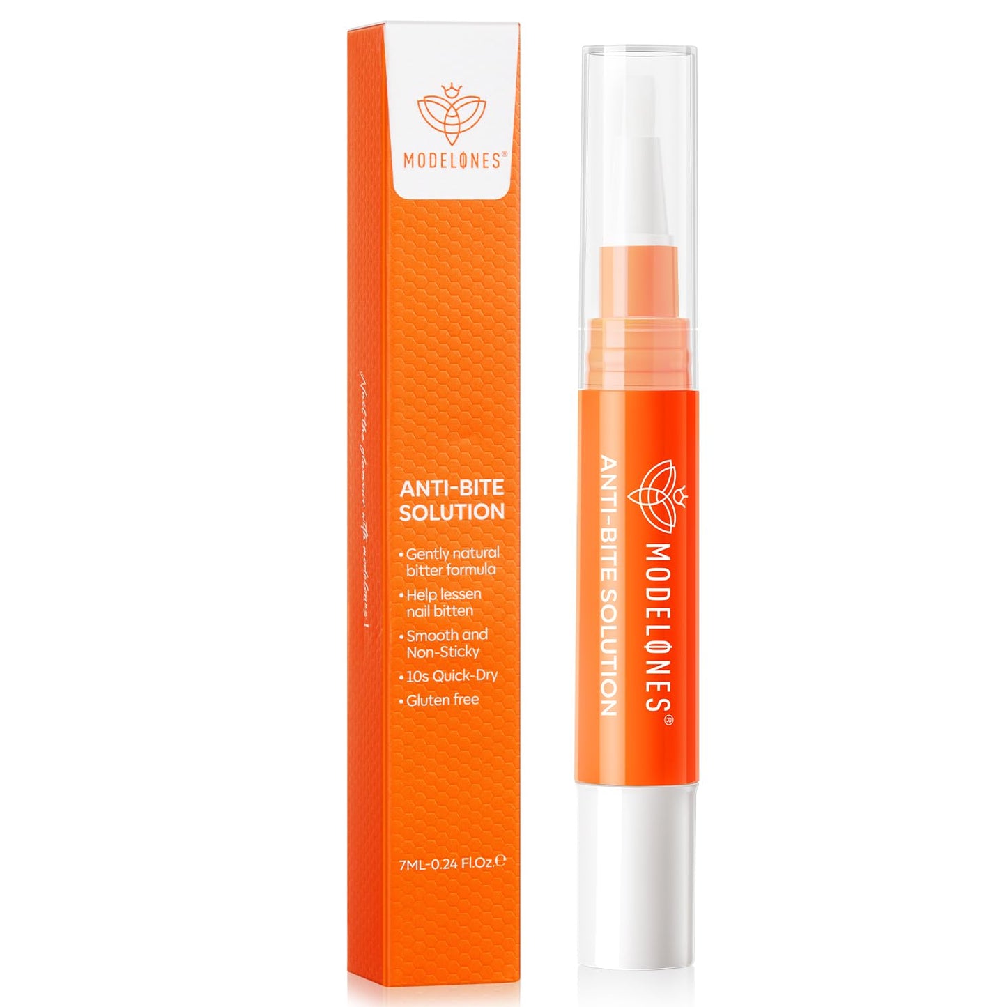Modelones Nail Biting Treatment for Kids - Quick Dry Bitter No Bite Nail Polish | 0.41 fl oz