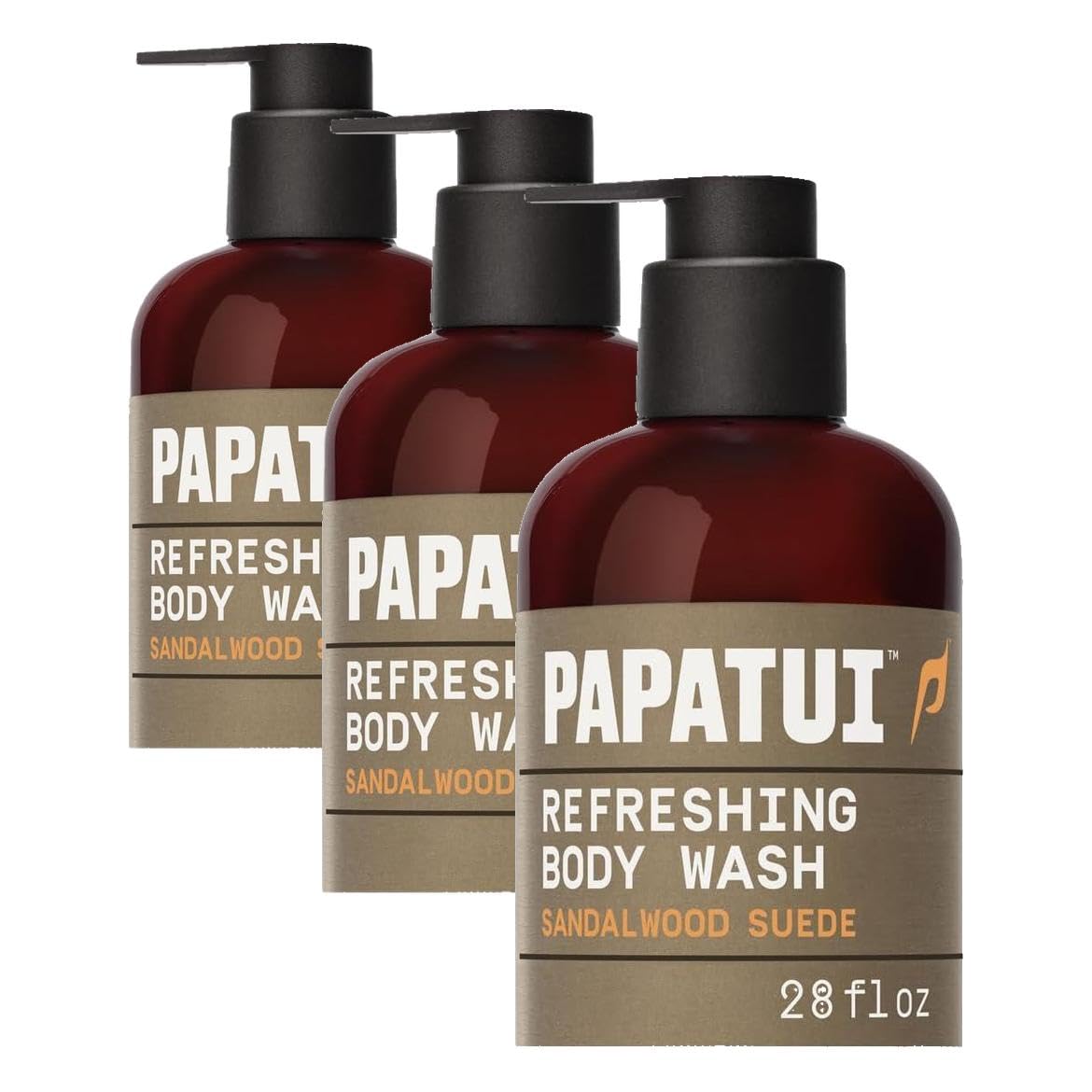 PAPATUI Refreshing Body Wash for Men - Exfoliating & Hydrating Coconut Oil Formula | Vanilla Shea | 28 oz