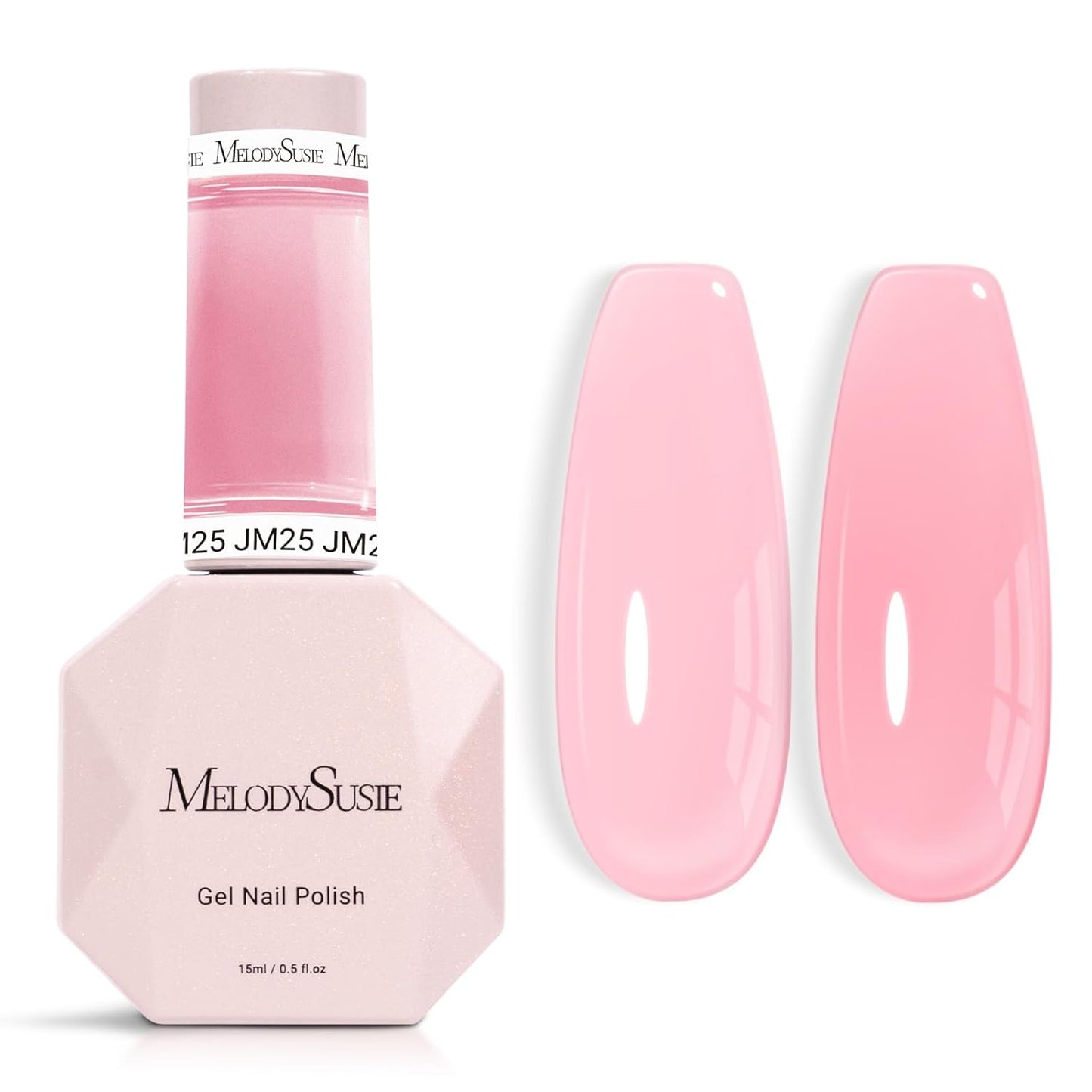 MelodySusie Nude Gel Nail Polish - Milky Pastel Color, 0.5 Fl. Oz | Soak Off UV LED for DIY Manicure