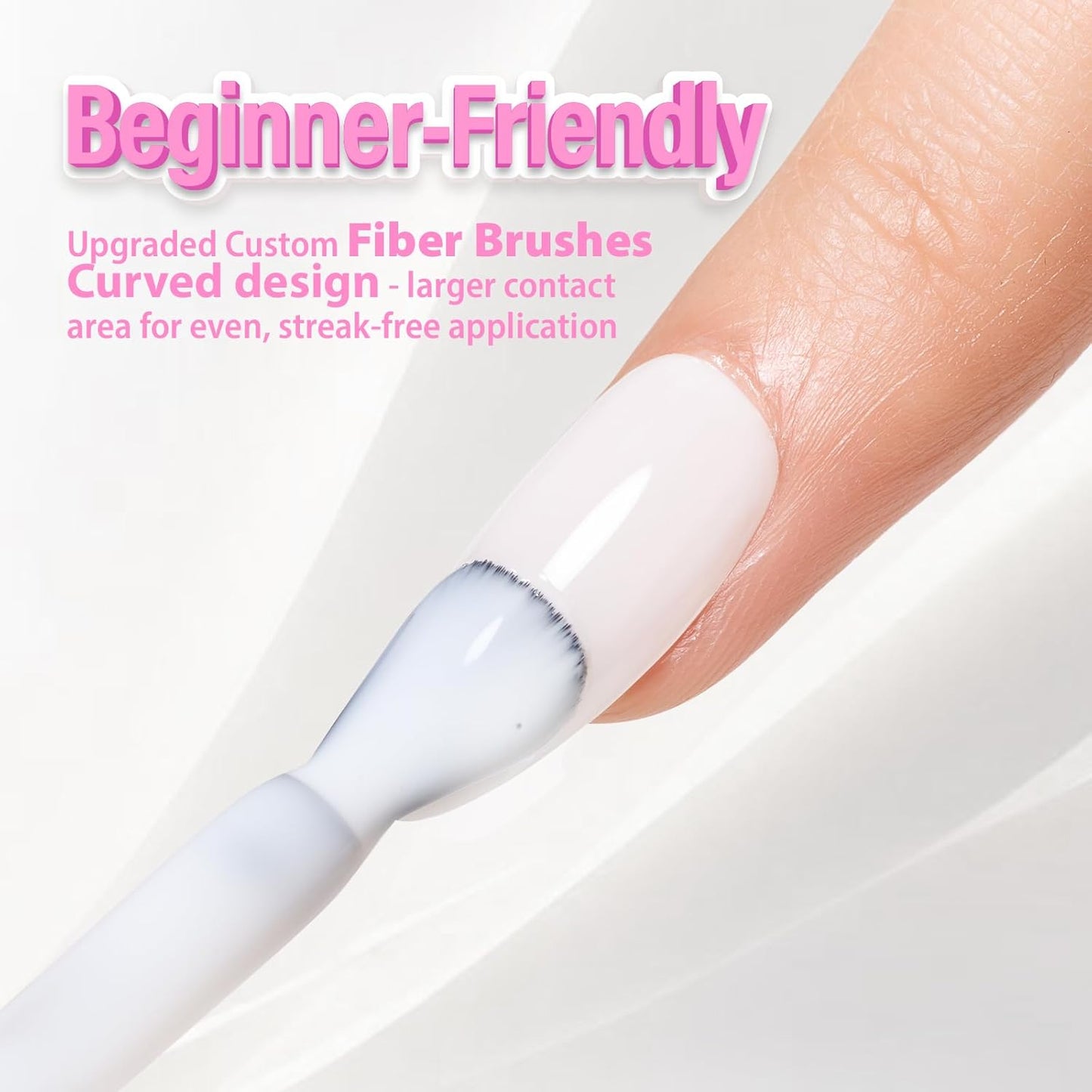 Milky White Gel Nail Polish - Hema-Free Neutral Jelly | 15ML Soak Off UV LED for DIY Home Manicure