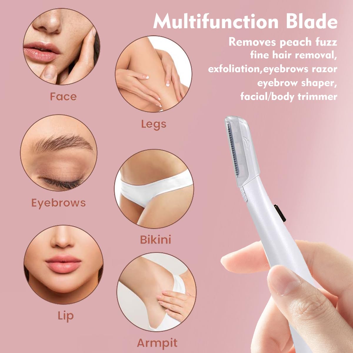 18 Pack Replacement Head for Finishing Touch Flawless Dermaplane Glo Facial Exfoliation, Replacement Blades for Flawless Dermaplane Razor