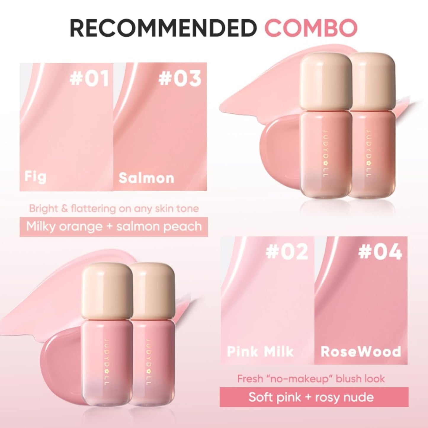 Liquid Blush Serum - High Pigment, Buildable Formula for Dewy Radiant Cheeks | Lightweight Cream Blush (#01 Fig)