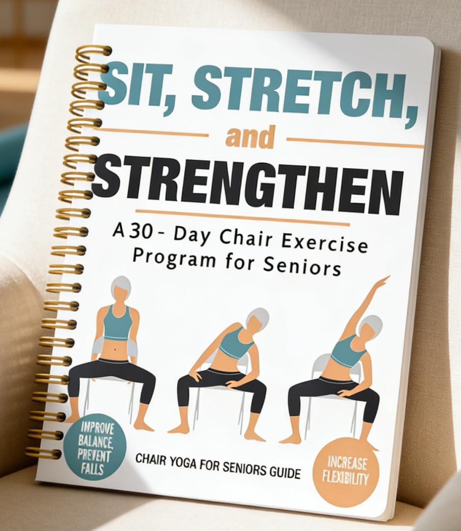 Chair Yoga for Seniors - Gentle Poses for Weight Loss & Mobility | Illustrated Exercise Chart
