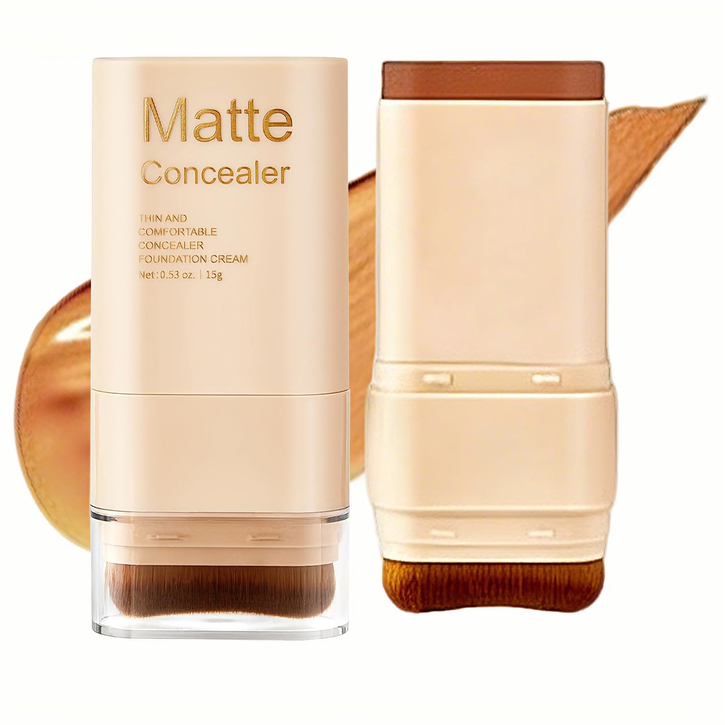 Matte Concealer Foundation Stick - Serum-Infused Tinted Moisturizer & Hydrating Contour | Sheer-to-Medium Dewy Coverage (02#)