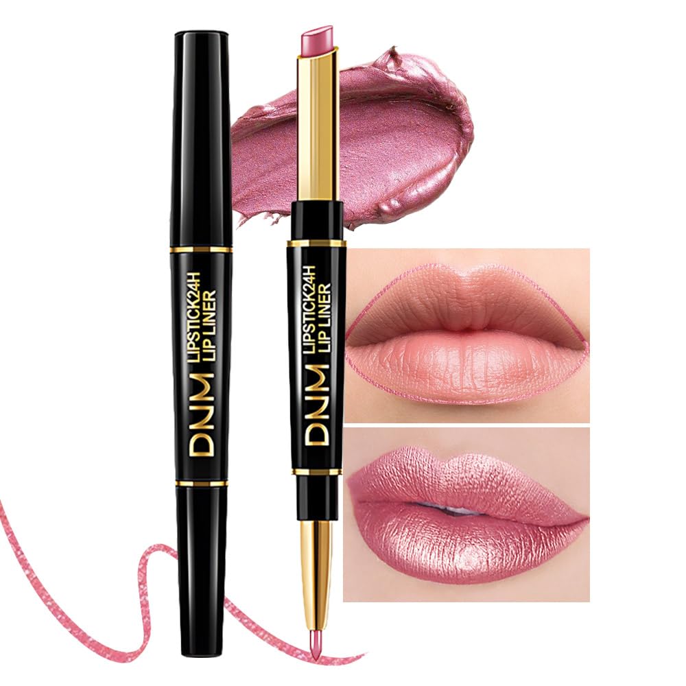 Chestnut Nude Brown Matte Lip Liner & Lipstick Set - Long Lasting, Waterproof, Smudge Proof | Antique Rose
