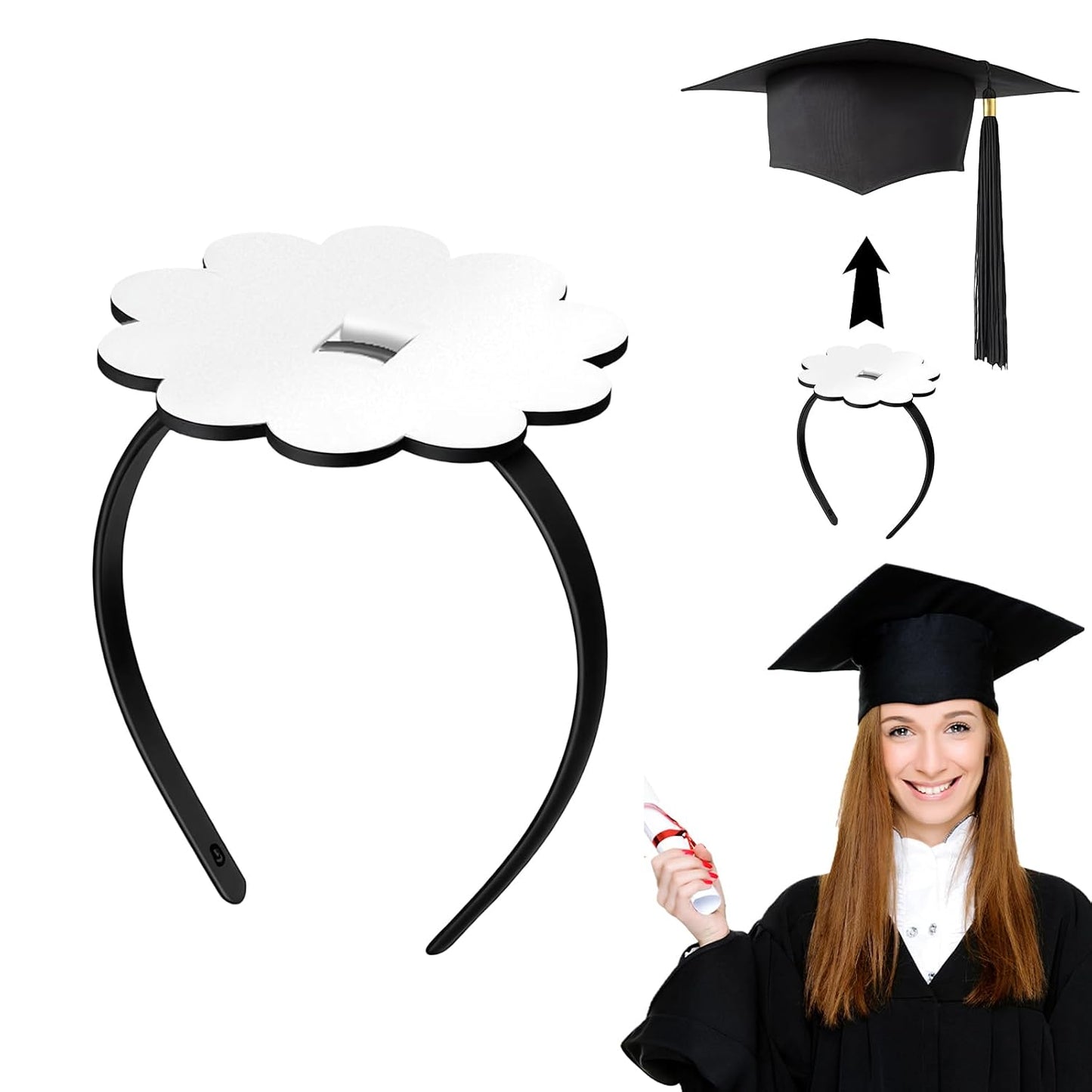 Graduation Cap Headband - Soft Elastic Anti-Slip Band for Men & Women | Perfect Graduation Gift & Ceremony Accessory