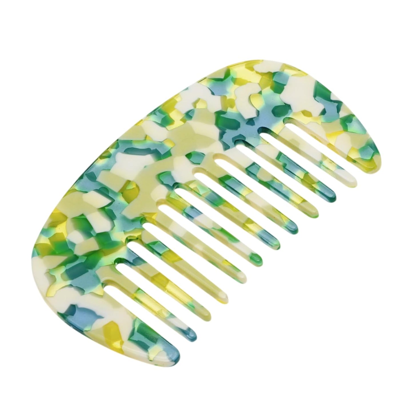 Wide Tooth Comb for Thick Curly Hair - Anti-Static Travel Comb | Emerald Green