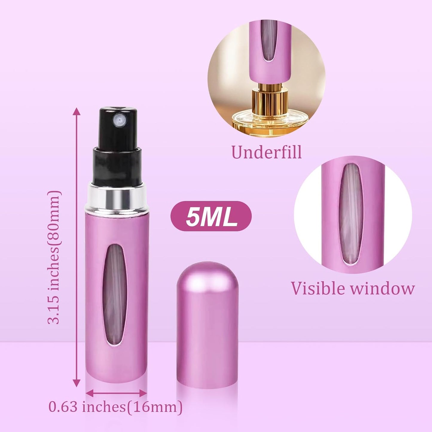 Travel Refillable Perfume Atomizer Bottles - 12 PCS Mini 5ml Portable Spray Containers | Multicolor Travel Accessories