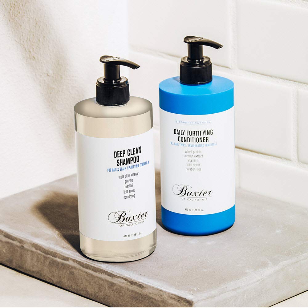 Baxter of California Deep Clean Shampoo - 16 Fl Oz | Refreshing Formula for Oily Hair