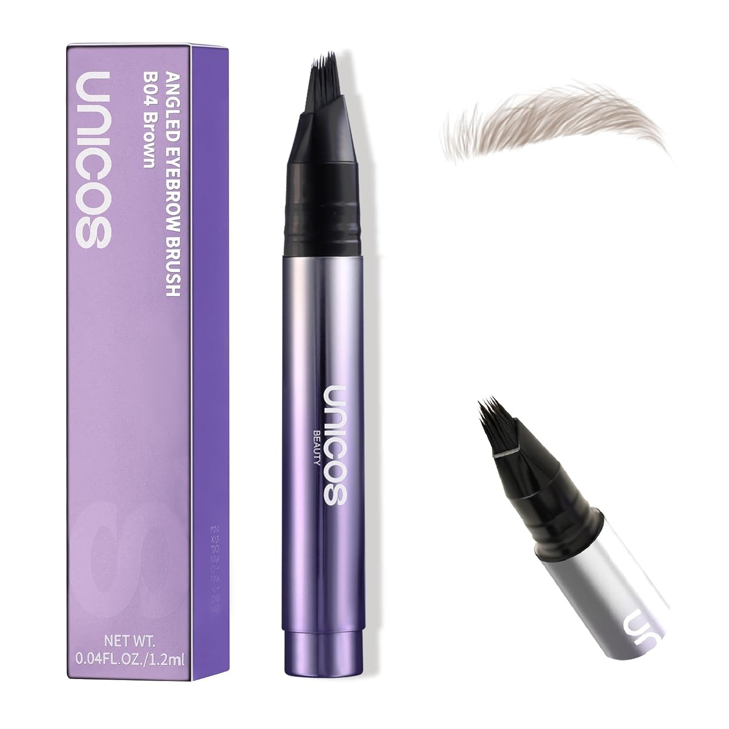 Eyebrow Pen - Waterproof Natural Brow Pencil for Women | Angled Brush, Long-Lasting Hair-Like Strokes in Granite
