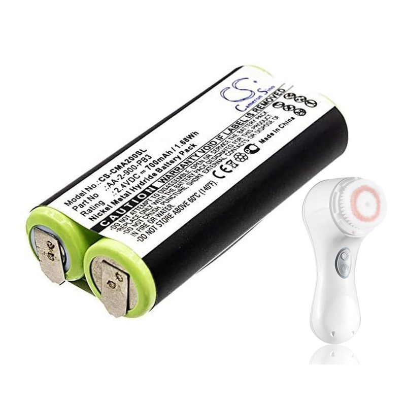 Cameron Sino 2.4V 700mAh / 1.68Wh Replacement Battery for Clarisonic Mia 2, AA-2-900-PB3