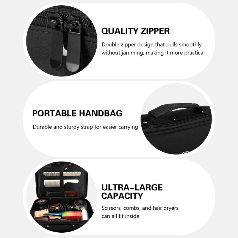 CRSUSUKJ Hard Travel Case for Hair Clippers, Hair Cutting Barber Supplies Organizer Bag, Hairdressing Tools Storage Carrying Case, Professional Hair Cutting Storage Organizer for Scissors