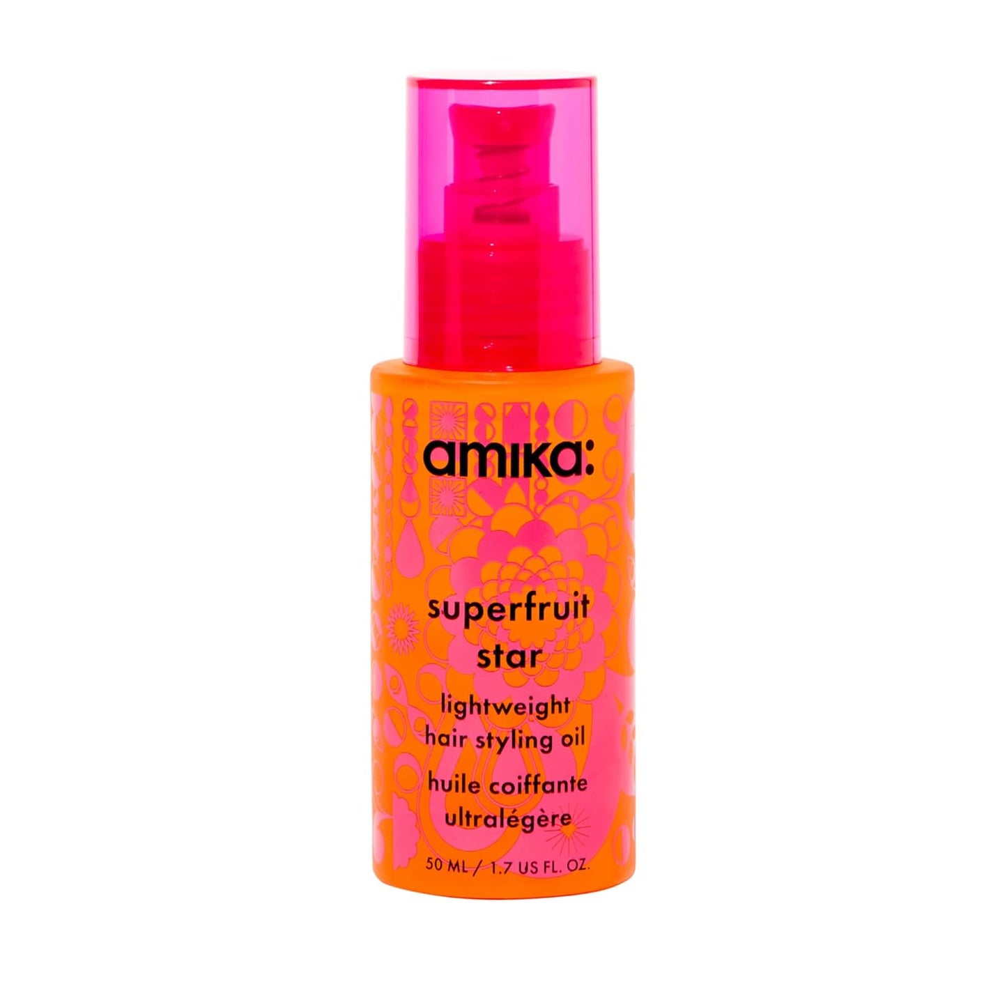 Amika Superfruit Star Lightweight Hair Styling Oil - Heat Protection, Strengthens & Smooths Frizz | For All Hair Types