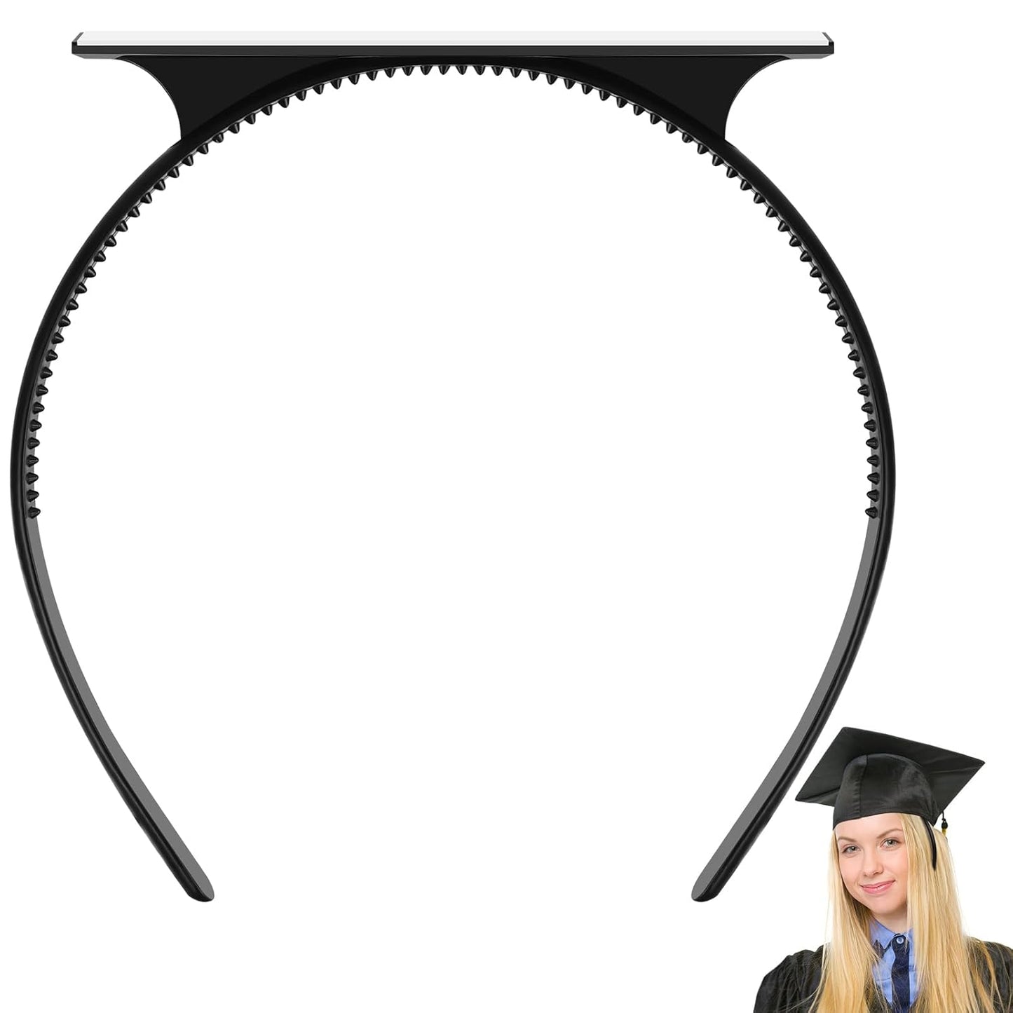 Graduation Cap Headband - Securely Holds Caps & Maintains Hairstyle | 1 Pack