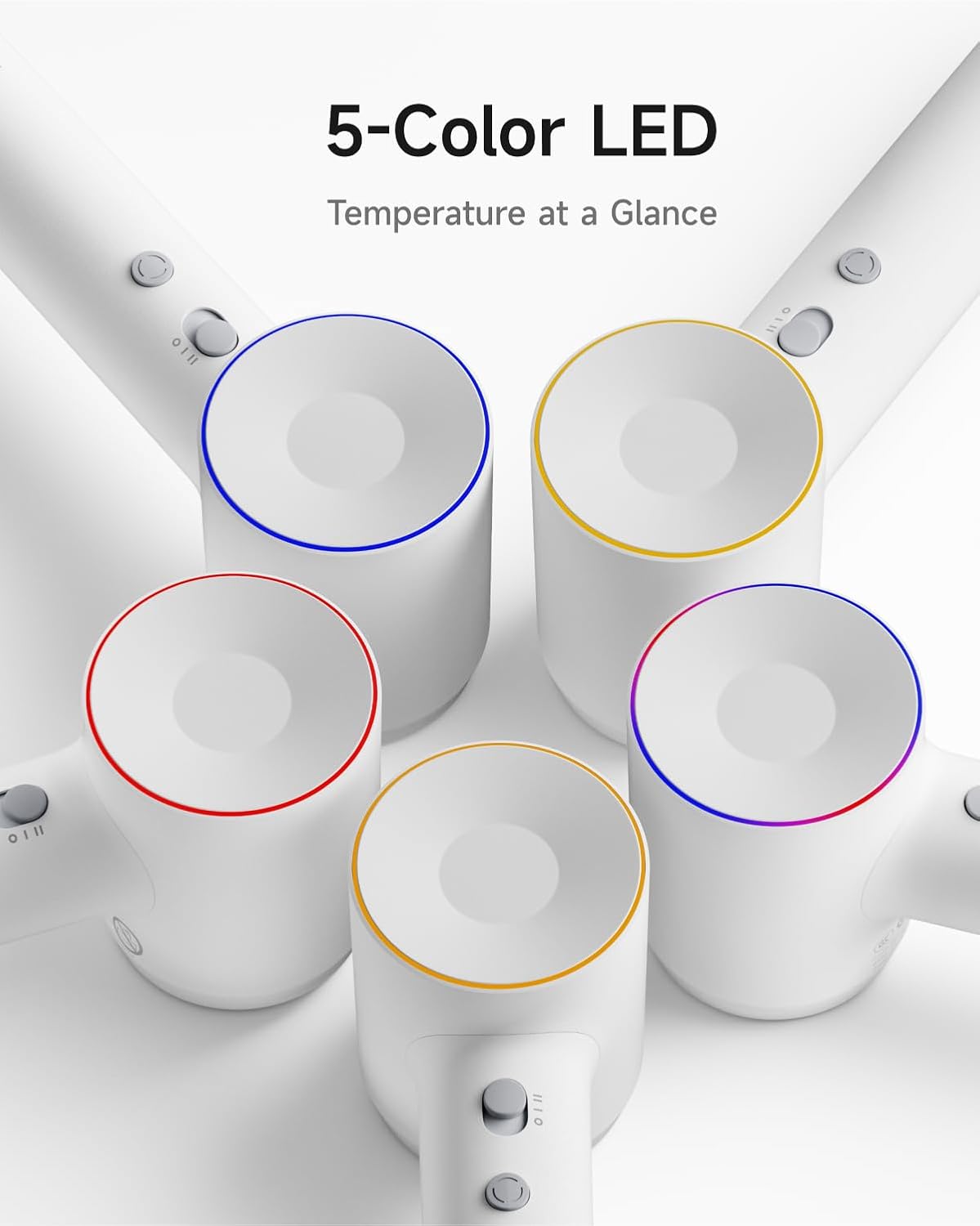 Laifen SE 2 High-Speed Hair Dryer - 200 Million Ionic Technology | Lightweight, Low Noise, Smart Temp Control, Matte White