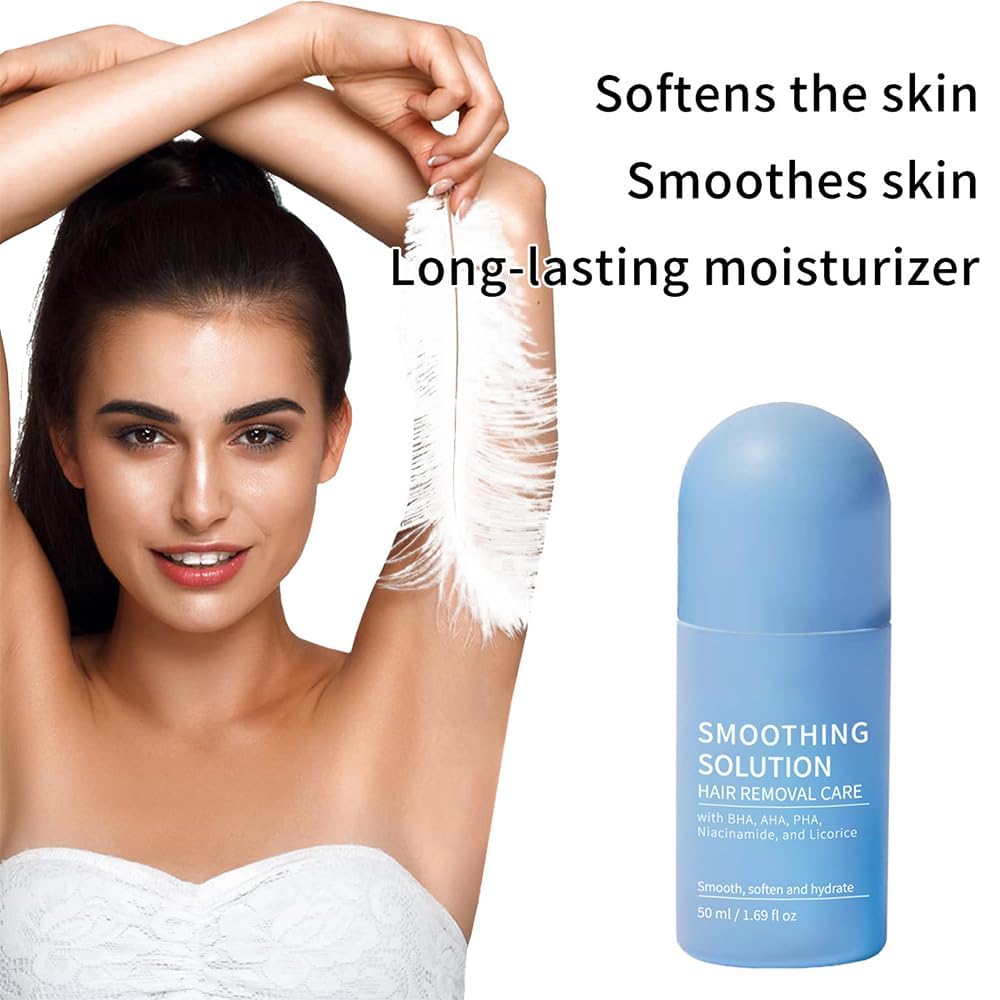 LINEDSON Ingrown Hair Treatment Smoothing Solution Ingrown Hair Serum Underarm Soothing Roller Long-Lasting Moisturizing After Shaving for Women and Men