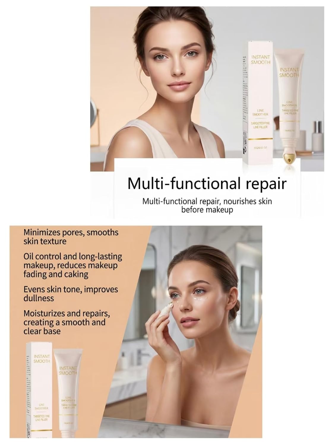 Instant Fine Line Filler - Anti-Aging Face Primer for Wrinkles & Crow's Feet | 15g/0.53oz