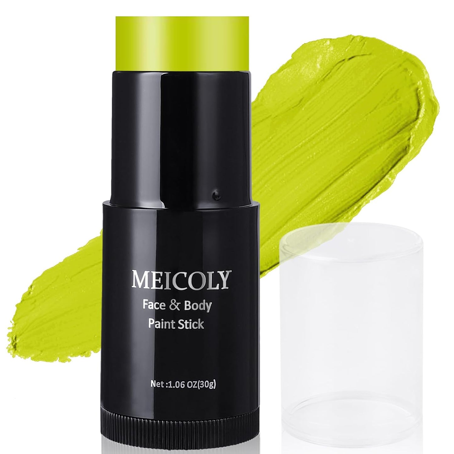 Clown White Face Body Paint Stick - 1.06 Oz Foundation Cream for Halloween, Joker, Zombie & Special Effects Makeup | White & Black
