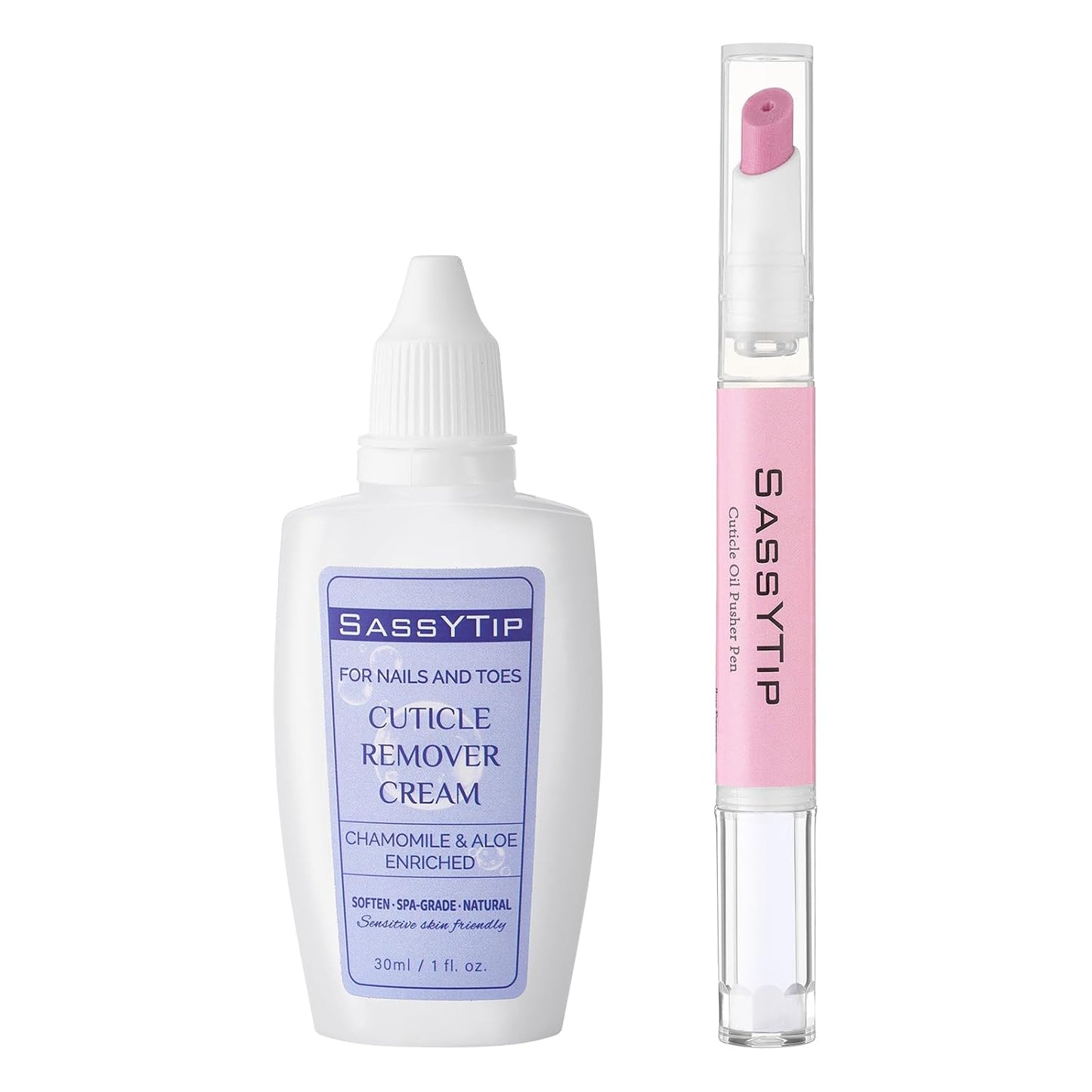 Ceramic Cuticle Pusher & Oil Pen - Gentle Cuticle Remover for Dry Nails | 2ml Lavender & Fragrance-Free