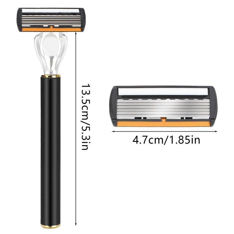 Men's 7-Blade Razor Set, 24 Stainless Steel Blades - Perfect For Beard & Mustache Trimming, Includes Replaceable Heads - Ideal Gift (24 Stainless Steel Blades)