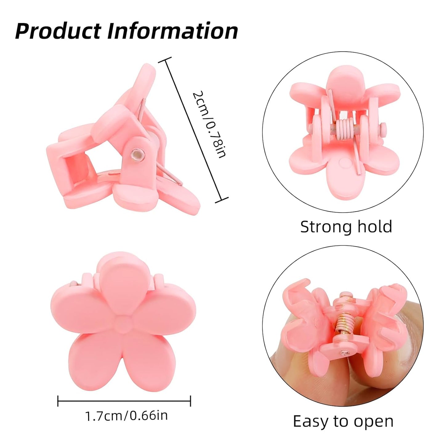 Colorful Mini Flower Hair Clips - 100 Pcs Cute Claw Pins for Women & Teens | Hair Accessories