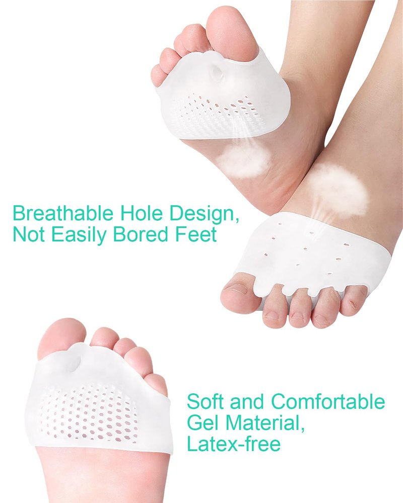 Metatarsal Pads - Soft & Breathable Toe Separators for Bunion Correction | Hammer Toe Spacers for Foot Relief