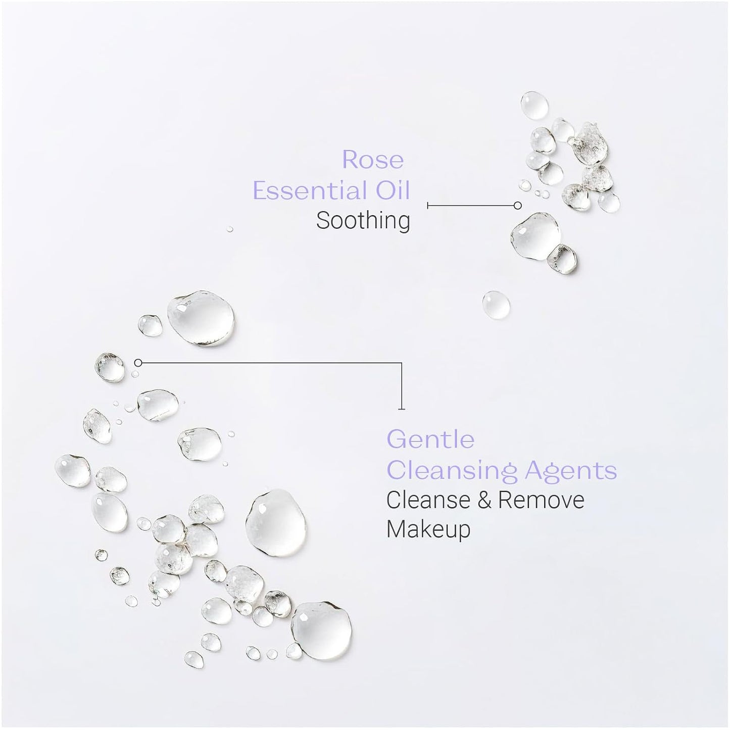 Micellar Water Travel Size - Gentle Cleansing Makeup Remover with Rose & Chamomile | Paraben-Free | 2.53 fl oz
