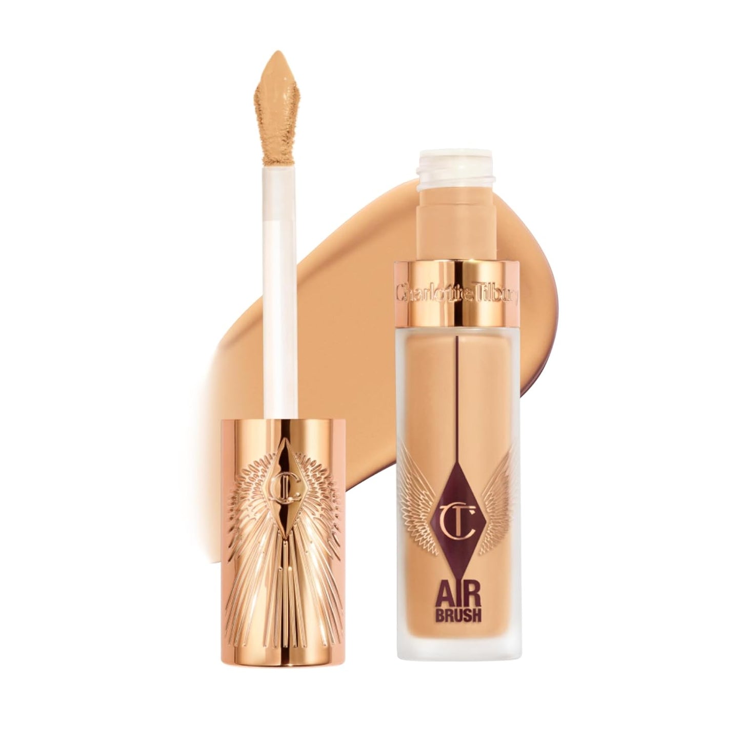 Charlotte Tilbury AIRbrush Flawless Blur Concealer - Longwear, Hydrating, Full Coverage for Dark Circles & Blemishes | Natural Matte Finish