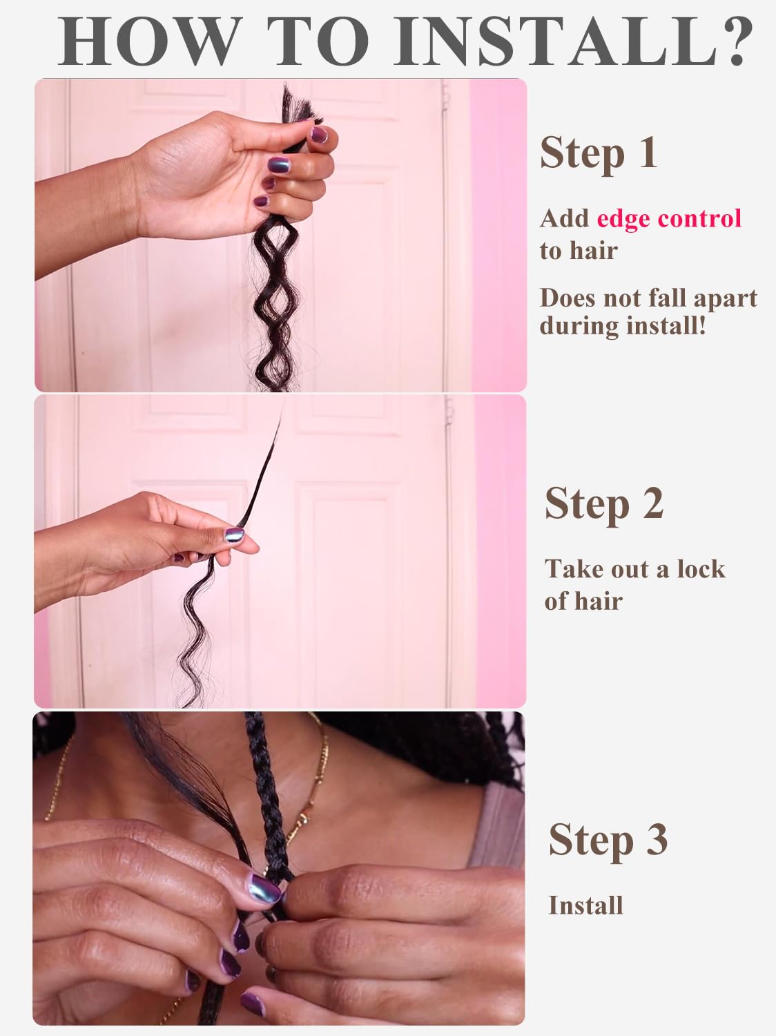 Human Braiding Hair, Miracle Knots Feather Human Crochet Hair 55g 21.5 Inch Deep Water Wave Human Hair for Braiding 12A Brazilian Virgin Curly Human Hair Extensions for Wet and Wavy Braiding Hair