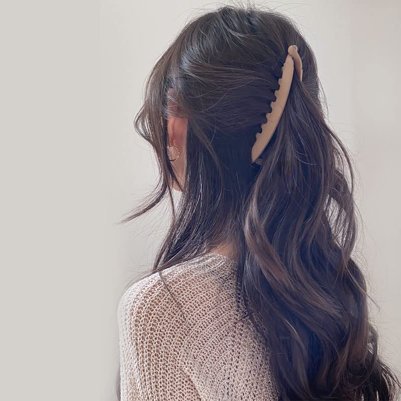YALLNASL Set 2 Banana Hair Clips - 5-Pack Non-Slip Fishtail Design for All Hair Types