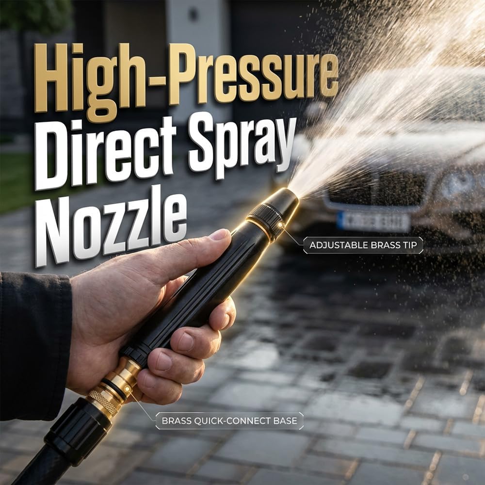 High Pressure Power Washer Nozzle Set - Multi-Function Spray Gun with 3 Modes | Ideal for Yard, Pets, and Car Cleaning (2 PCS)
