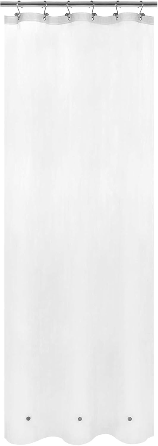 Clear Plastic Shower Liner - Premium Waterproof PEVA Curtain with Rustproof Grommets & 3 Magnets | Standard Size