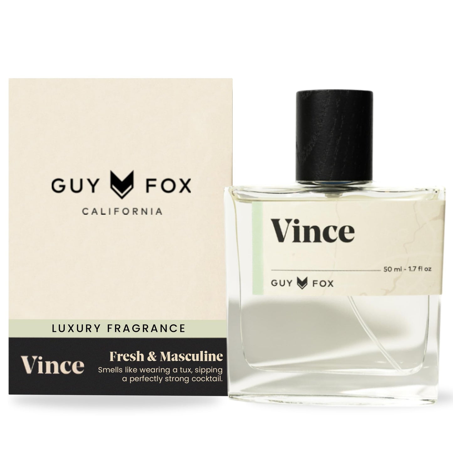 GUY FOX - Vince - Cologne For Men | Crushed Lime, Mint Gin, Sunset Musk | Fresh, Masculine Men's Cologne | Men's Fragrance | 1.7 Fl Oz