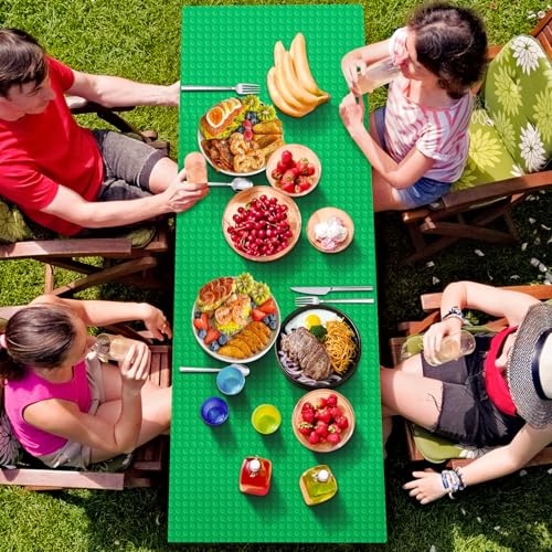 Colorful Building Block Tablecloths - 4 Pack Disposable 54x108in