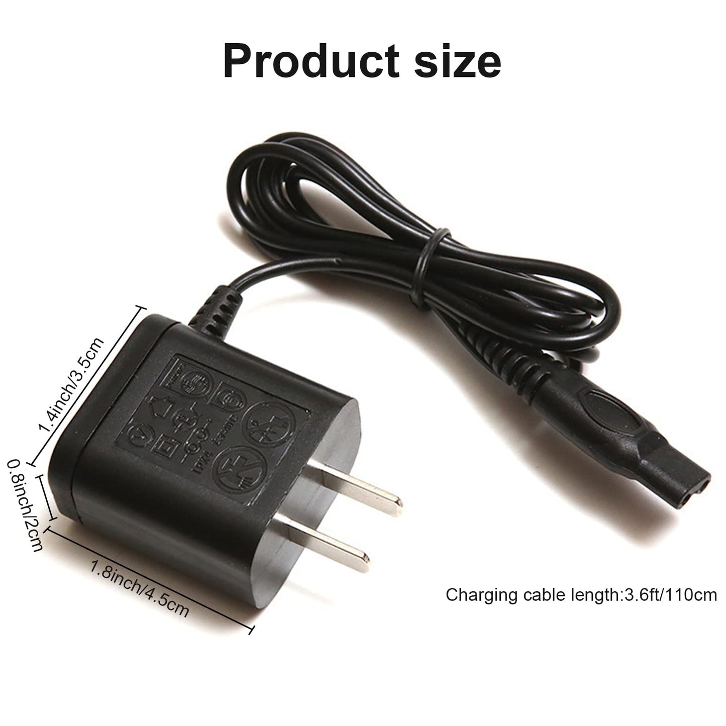 LinMei HQ8505 Power Cord for Philips QP6520 QP6530 MG7750 MG5750 3000 5000 6000 7000 9000 Series Electric Beard Trimmer, Shaver and Groomer
