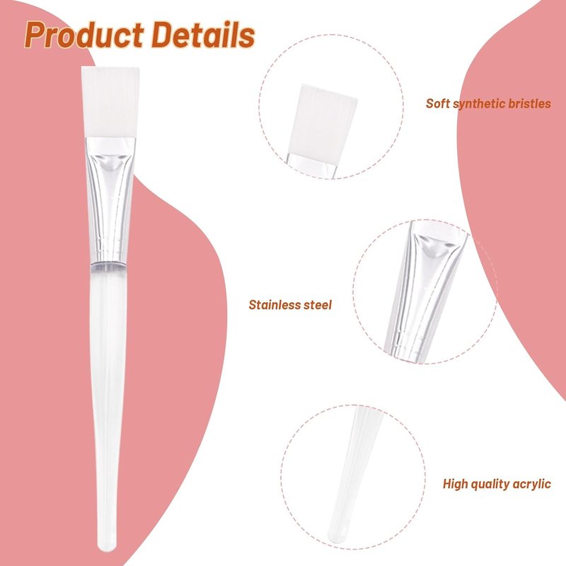 Facial Mask Brushes - 20 Soft Applicators for Makeup & Skincare | Ideal for Mud & Cream Applications (White)